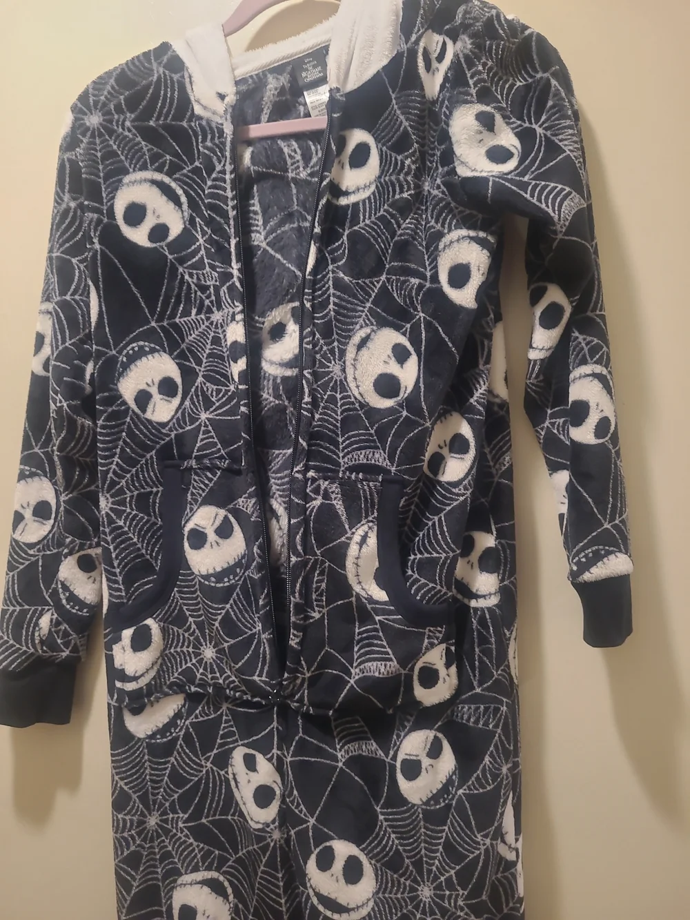 DISNEY Nightmare Before Christmas Jumpsuit Womens XS(0-2 Pajama Jack Skellington - Picture 4 of 12